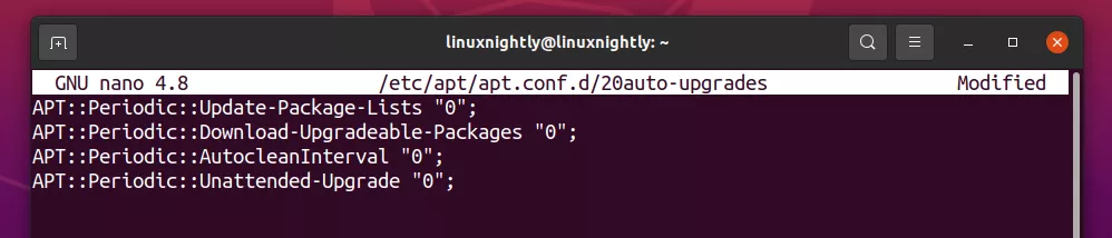 Editing the automatic upgrades file