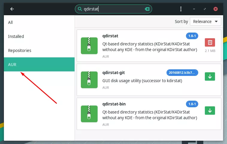 Installing a package from AUR via pamac